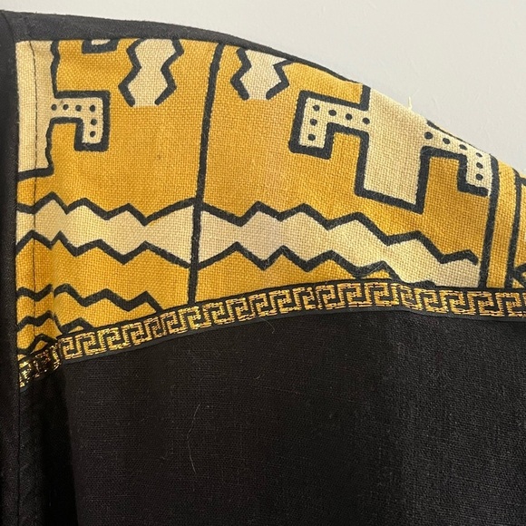 Vintage Koco Collection African Tribal Linen Open Front Longline Duster XL/XXL - Picture 4 of 14
